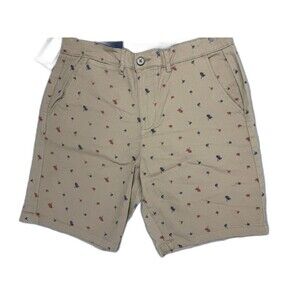 Jachs Size 31 Mens Chino Shorts Bleeker Dark Khaki Print